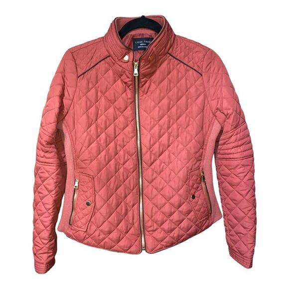 Love Tree Puffer Zip up Barn Jacket with collar Lightweight Size medium - Picture 1 of 7